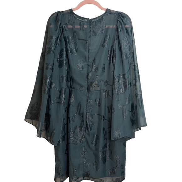 Cooper St Ophelia Wide Sleeve Green Mini Dress - Picture 3 of 10